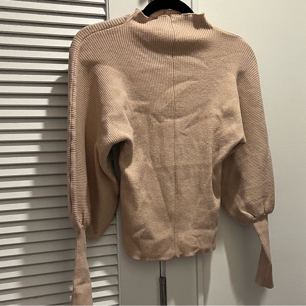 Beige, cropped sweater from Dress Up. Size large.